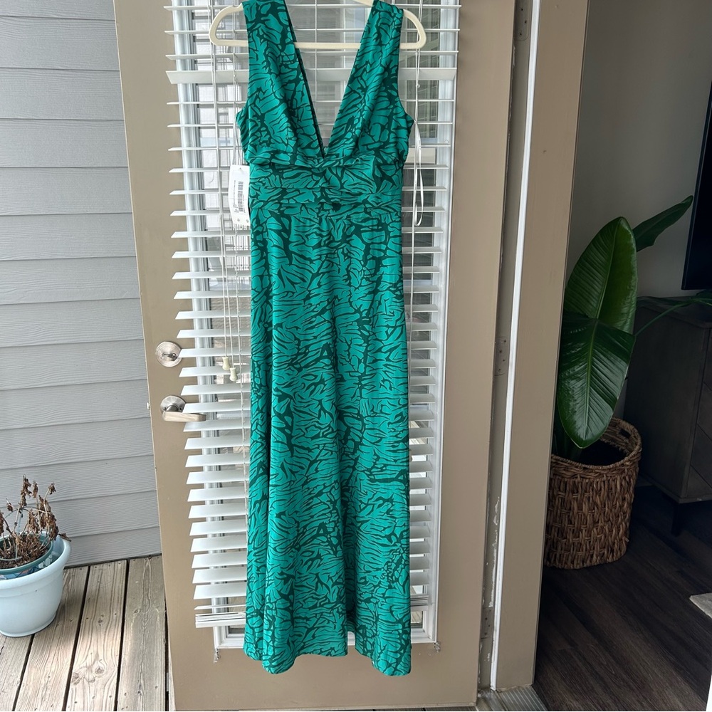Green maxi wedding dress